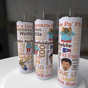 Bad Bunny Colorful Graphic Tumblers